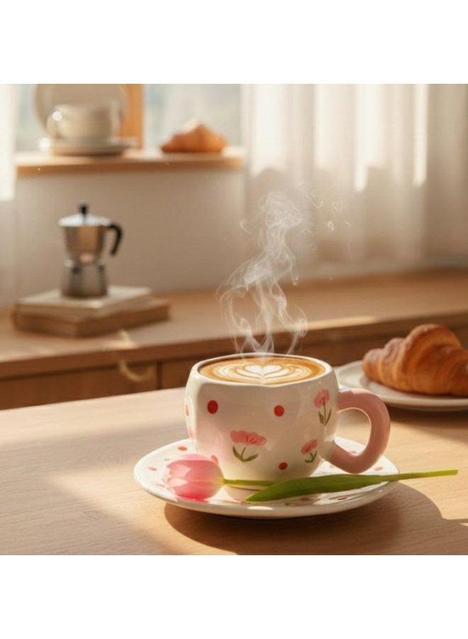 مج بورسلين كافيه حجم كبير بالطبق مستورد. كوليكشن جديد من المجات البورسلين شي إن المميزه - Image 1